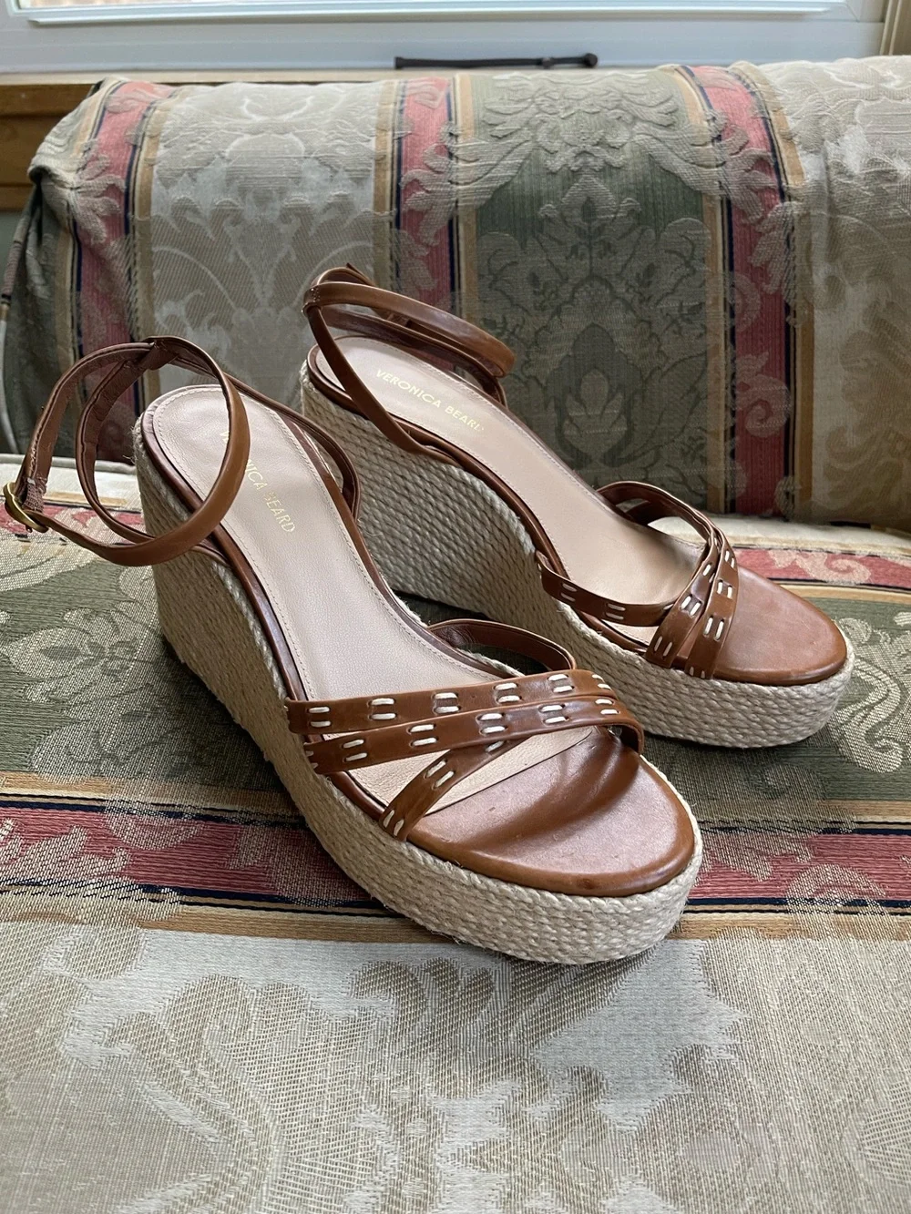 Veronica Beard Women's Philene Espadrille Wedge Sandals. Size 7.5 Women N12-18